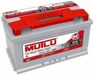 Аккумулятор автомобильный MUTLU 80Ah 740A (o.п.)